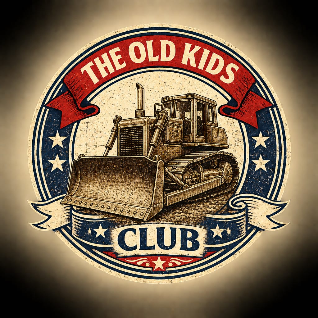 The Bulldozer vintage badge design