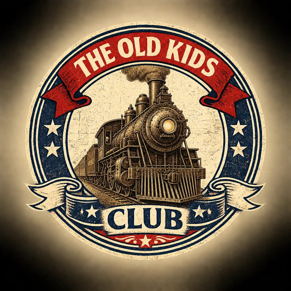 The Steam Train vintage badge design