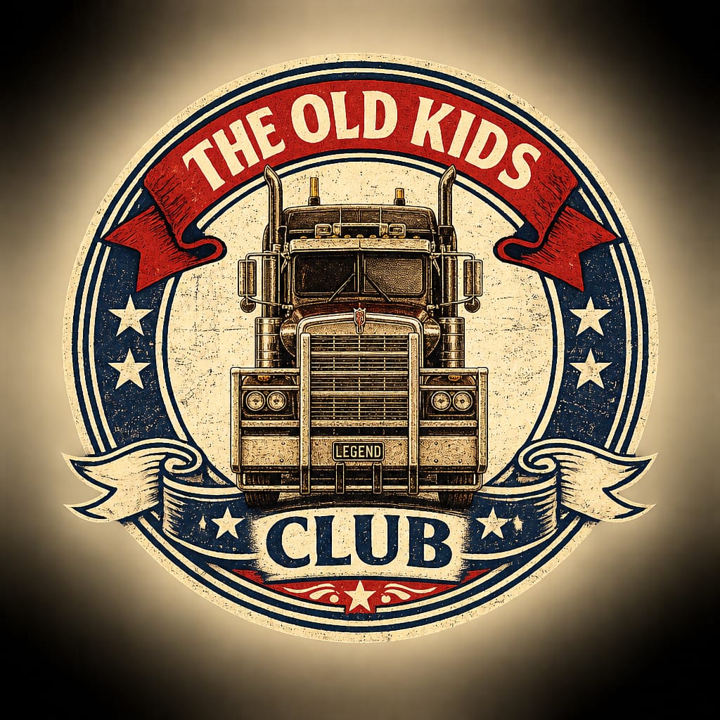 The Legend Trucker vintage badge design
