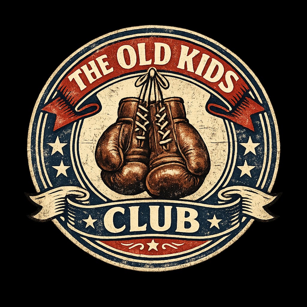 The Boxing Gloves vintage badge design